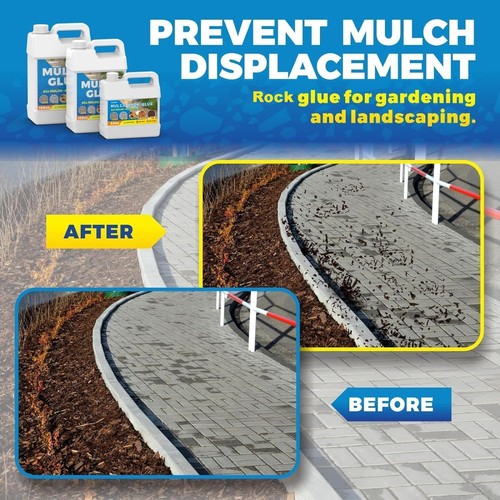 Clear Waterproof Mulch Glue - 128oz Stone Stabilizer for Gardens and Paths - Picture 4 of 9