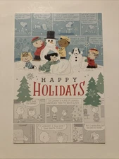Hallmark Peanuts "Snoopy & Co" Happy Holidays Greeting Card (+Envelope 5x7").
