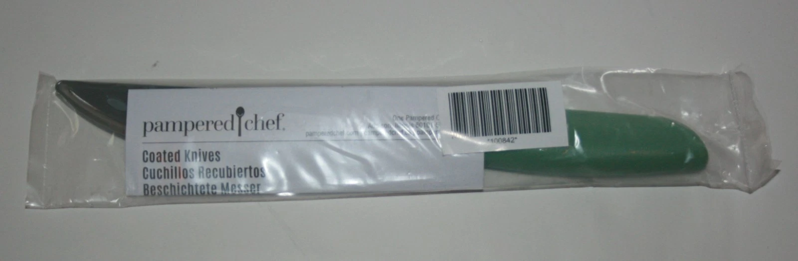 New Pampered Chef COATED UTILITY KNIFE 100842 Green Free Shipping