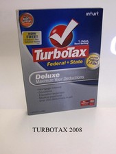 Intuit TurboTax 2008 Deluxe Edition Pre-owned Excellent Cond
