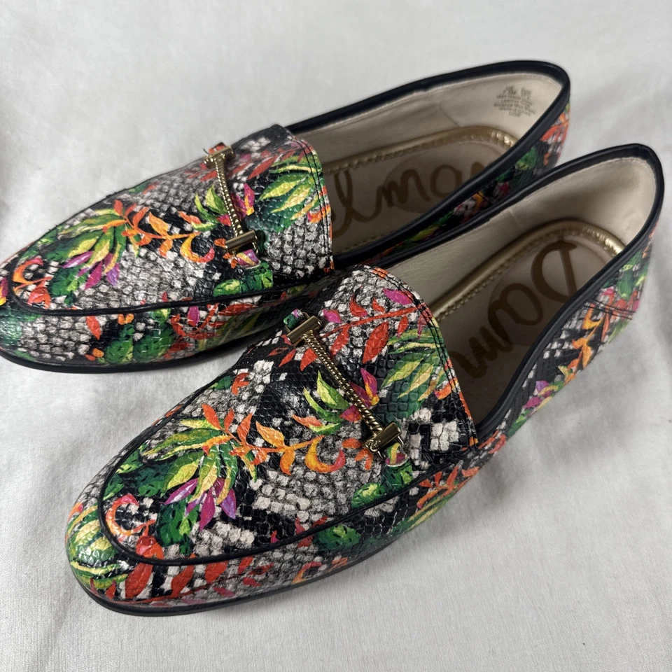 Mocasín Sam Edelman Loraine Bit tropical floral precio de venta sugerido por el fabricante 190 USD para mujer talla 7,5 M 1P Foto 2 de 4