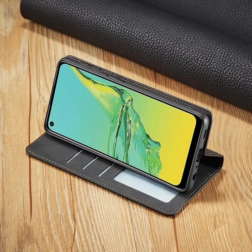 Wallet Leather Flip Case Compatible with Samsung S25 S24 S23 S22 S21 S20 A56 A55 - Image 3 of 4