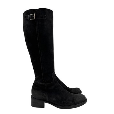Roberto Del Carlo Suede Buckle High Boots Women's 38 Made in Italy