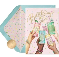 Papyrus Birthday Card "Cheers" 🍷 Designed by Bella Pilar 