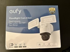 eufy Floodlight Camera E340 Security Camera 3K Dual Camera Color Night Vision