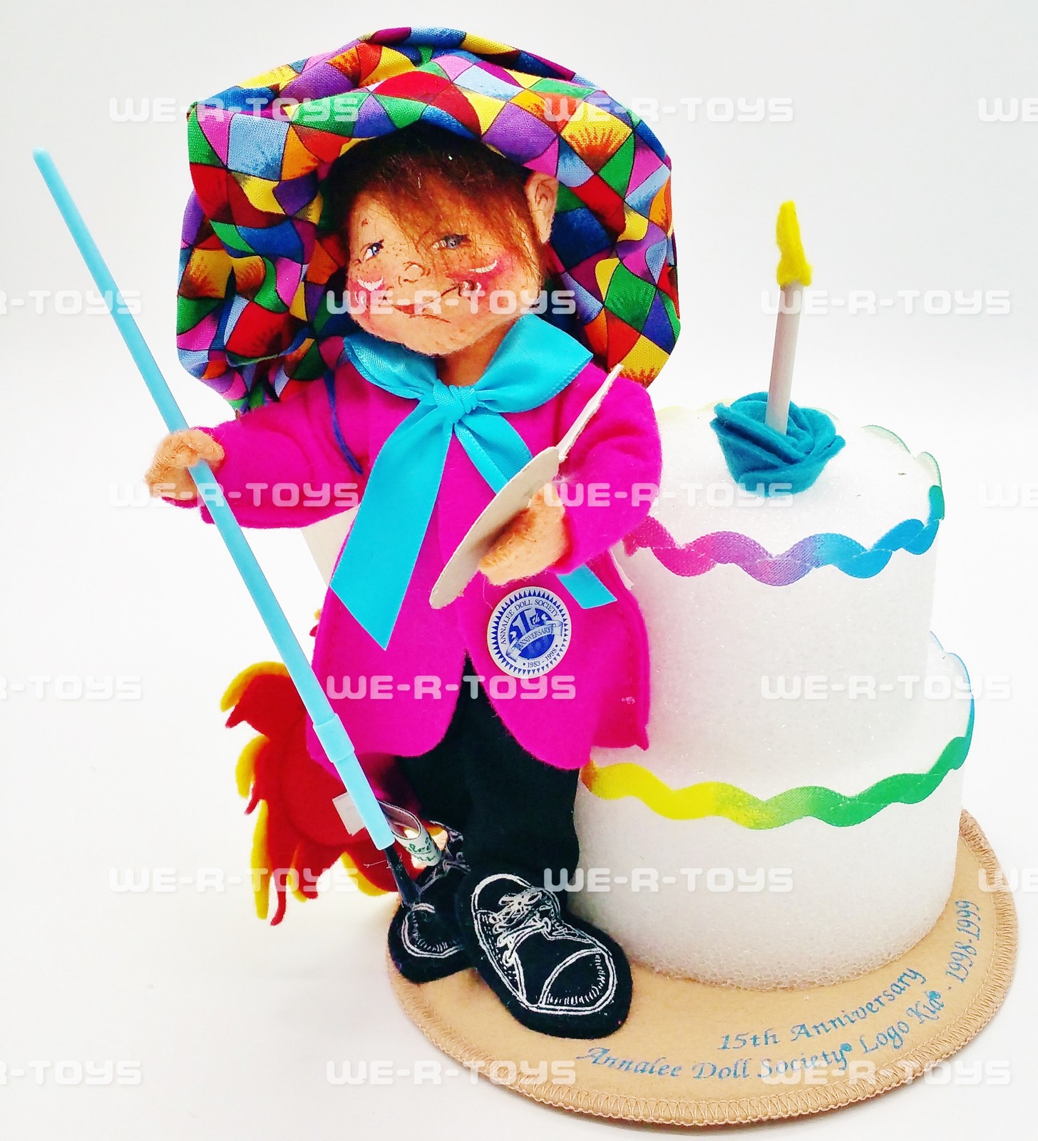 Annalee Mobilitee Dolls 1998-1999 Anniversary Artist Logo 7"" Wired Doll 966499