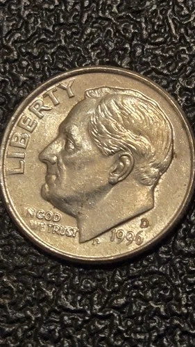 1996 D Roosevelt Dime - Circulated 10¢ - AU-UNC