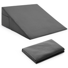 Dark Grey Bed Wedge Pillow Cover 26x25x7.5 w/ Pocket