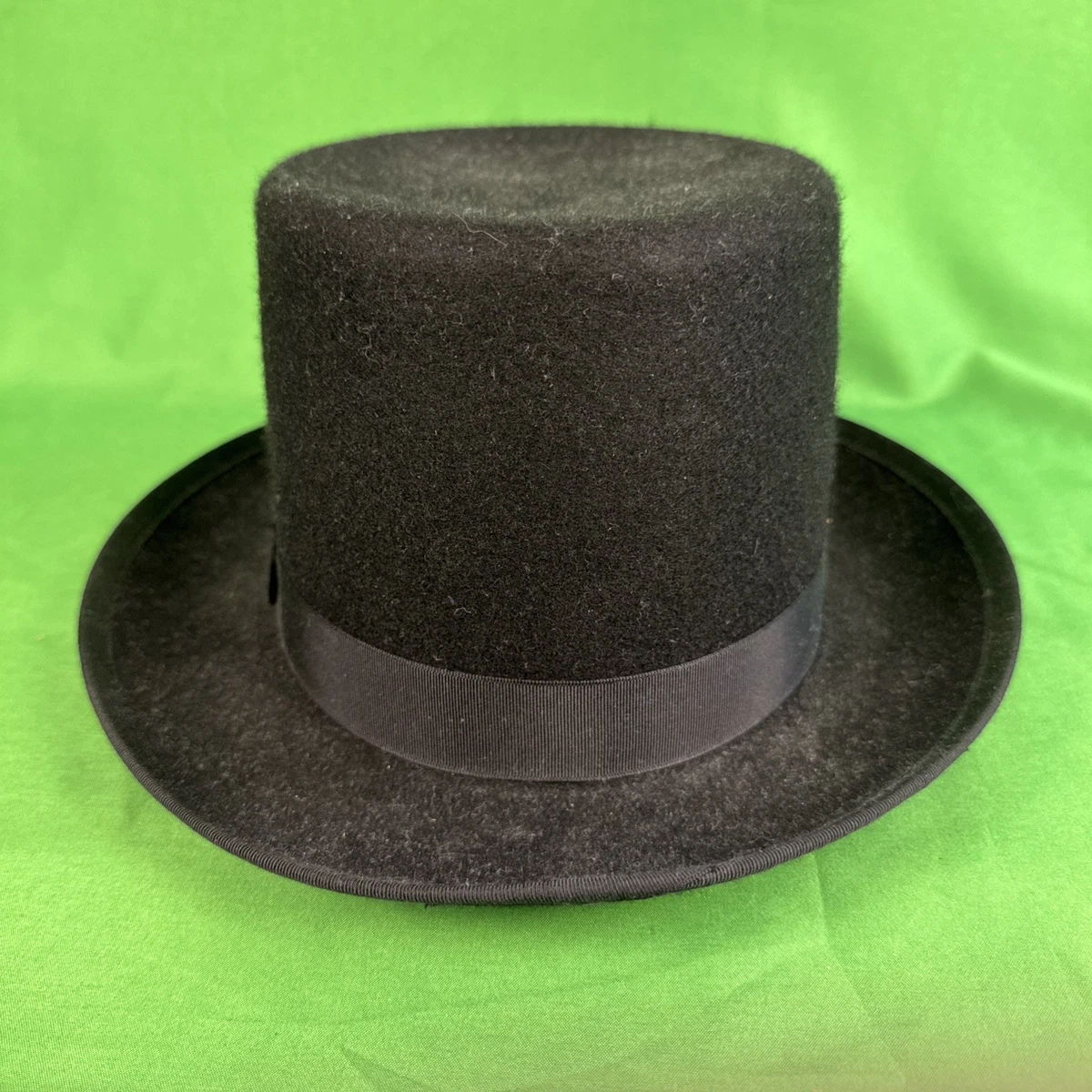 Vintage Merrimac Fur Felt Women\'s Hat Black Pillbox Breton Size‎ 7 1/8 w/ Case Vintage hat #063 | 1980 main image 3