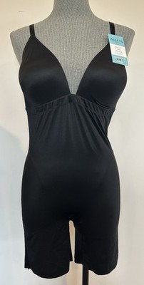 SPANX ASSETS  Shaping Plunge Low Back Bodysuit Black Sz. 1X H0140