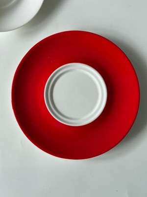 DIBBERN Fine Bone China Rot UNTERTASSE 15 cm Ungenutzt