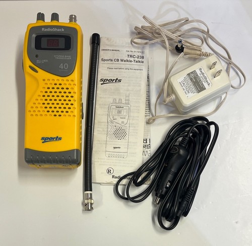 Radio Shack TRC-238 Sports CB Walkie Talkie Yellow