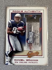 2002 Fleer Authentix Daniel Graham Rookie Card /1250 #109 New England Patriots. rookie card picture