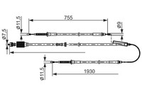 Bosch Bremsseil Seilzug Feststellbremse 1 987 482 802 FüR Astra Opel GTC Turbo