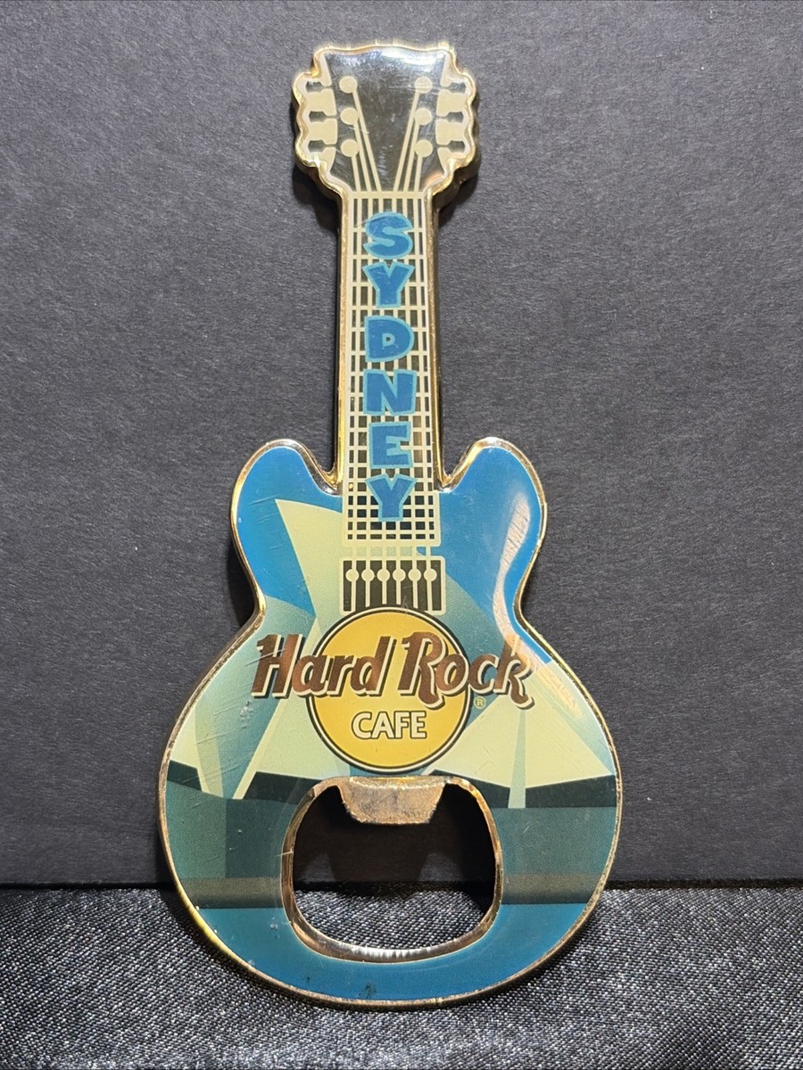 Hard Rock Cafe Sydney Guitar Bottle Opener Fridge Magnet Souvenir