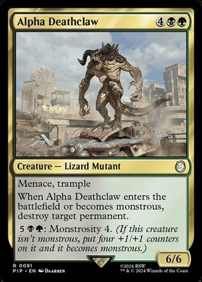 Light Play x 1 Alpha Deathclaw Fallout