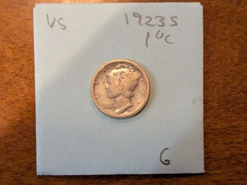 1923S Mercury Dime $0.10 90% Silver Good G