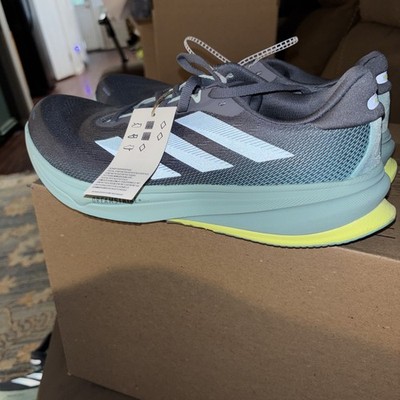 Adidas Supernova Rise 2 Blue Grey Athletic Running Shoes Size 11 JQ7701 New