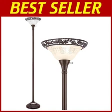 Victorian Torchiere Floor Lamp - Elegant 70" Reading Light