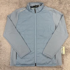 RLX Ralph Lauren Golf Jacket Mens XL Blue Quilted Hybrid Insulated Full Zip