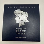 2024 P ~ PEACE SILVER DOLLAR ~ BU ~ BOX & COA #7494