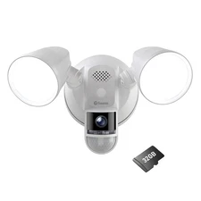 Swann Floodlight Caméra de sécurité Caméra d'éclairage filaire, 4K Caméra de sécurité intelligente
