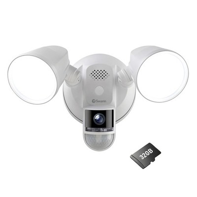 Swann  Floodlight Security Camera Wired Floodlight Camera, 4K Smart security cam