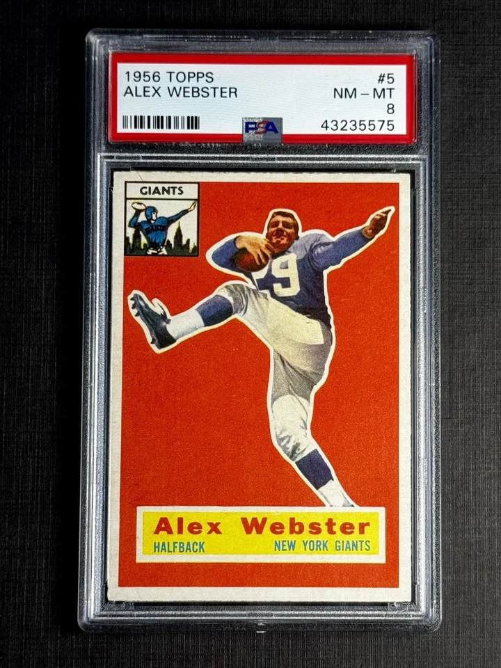 1956 年 Topps - Alex Webster #5 (RC) — 第 3/4 张图片