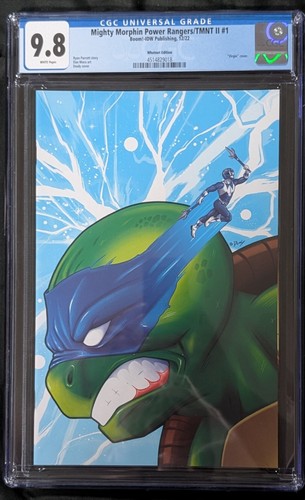 Mighty Morphin Power Rangers / TMNT II # 1 CGC 9.8 Whatnot Virgin only 400 made!