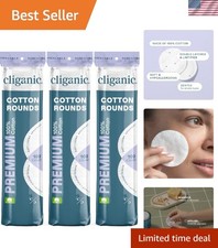 300 Count Cotton Rounds - Gentle, Lint-Free Makeup Remover Pads for All