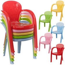 Plastic Kids Chairs Children Toddler Garden Indoor Outdoor Furniture Seat Play