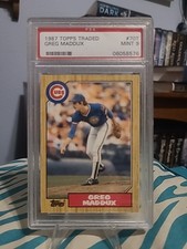 1987 Topps Traded - Greg Maddux #70T (RC)  PSA 9 MINT. NICE MOUSTACHE!
