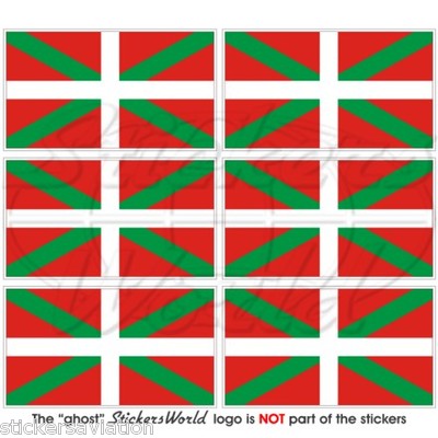 BASQUE Flag EUSKADI Pais Vasco SPAIN Euskaldun Ikurri a 40mm Stickers ...