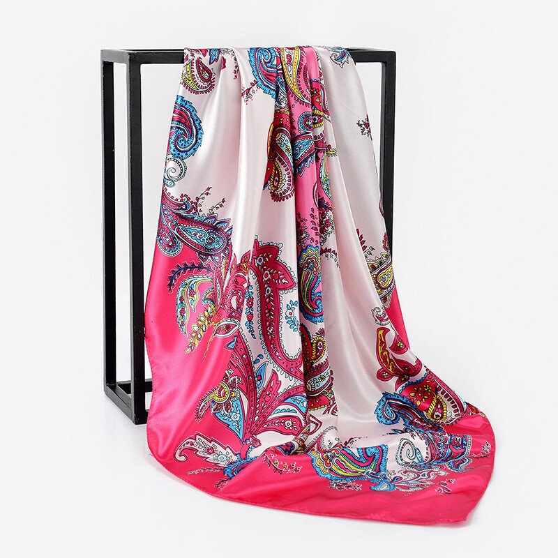 Cicada Print Silk Satin Scarf (90cm x 90cm)