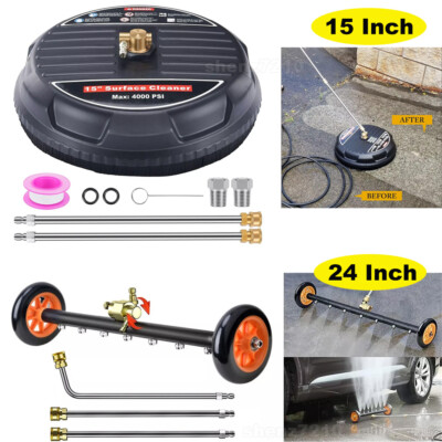 15 Inch / 24 Inch Pressure Washer Surface Cleaner Undercarriage Cleaner 4000 PSI