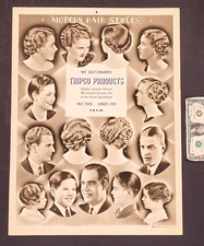 c1920s Art Deco HAIR STYLES Store Display Pos...