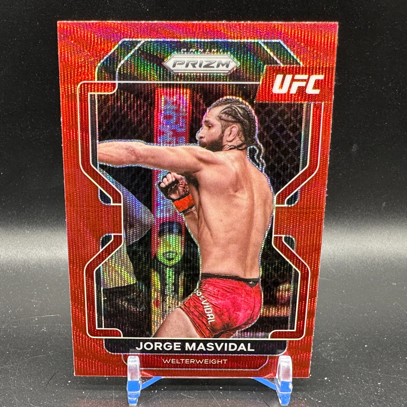 Jorge Masvidal Red Wave Prizm 2022 UFC Prizm #116 Welterweight UFC Card