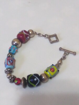 Silpada Glass Bead Bracelet 925 Silver