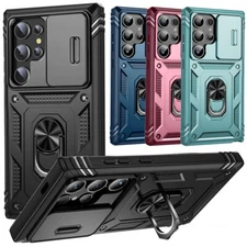 For Samsung Galaxy S22/S22+/S22 Ultra 5G Rugged Hard Ring Stand Phone Case Cover