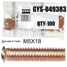 GYS Steel welding Stud - M5-X 18mm Dent Pulling Fine Threaded Stud Pins