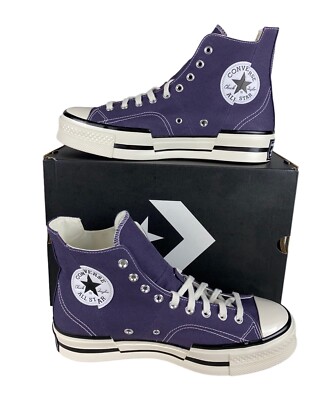 NEW Converse Chuck 70 Plus Hi Shoes Dark Raisin Purple Egret Mens Sz 12 A00866C