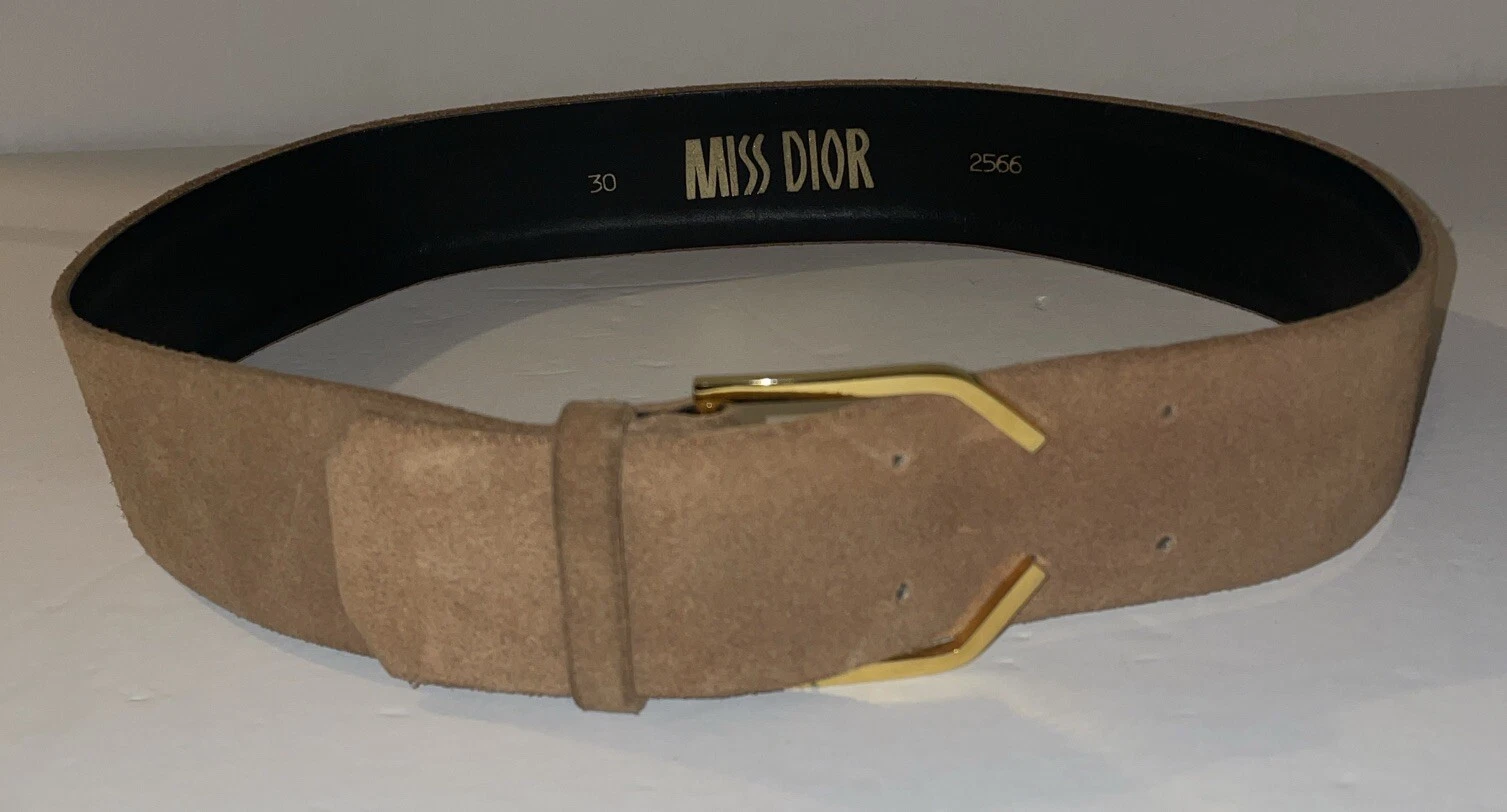 Ceinture femme Miss Dior by Christian Dior daim marron camel taille 30 #2566 créateur
