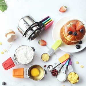 Stainless Spoons Steel Tools Baking Coffee Measuring Cups