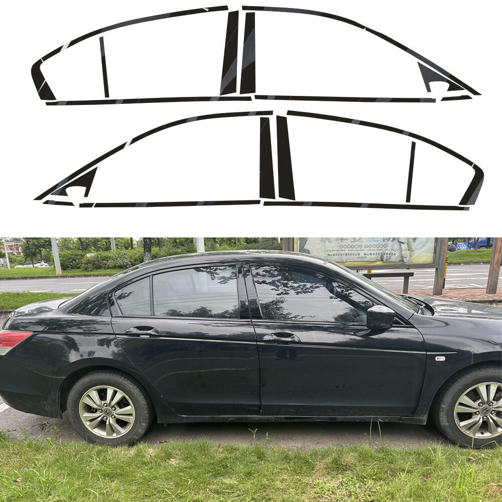 値下げ　激レア APL BLADE black/white 30cm Matte/Glossy Black Chrome Delete Window Trims For Honda Accord