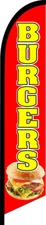 BURGERS SWOOPER FEATHER FLAG BANNER SIGN 9044DP