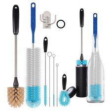 8-Pack Stainless Steel Long Handled Water Bottle Brush, Multi-Purpose Water B...