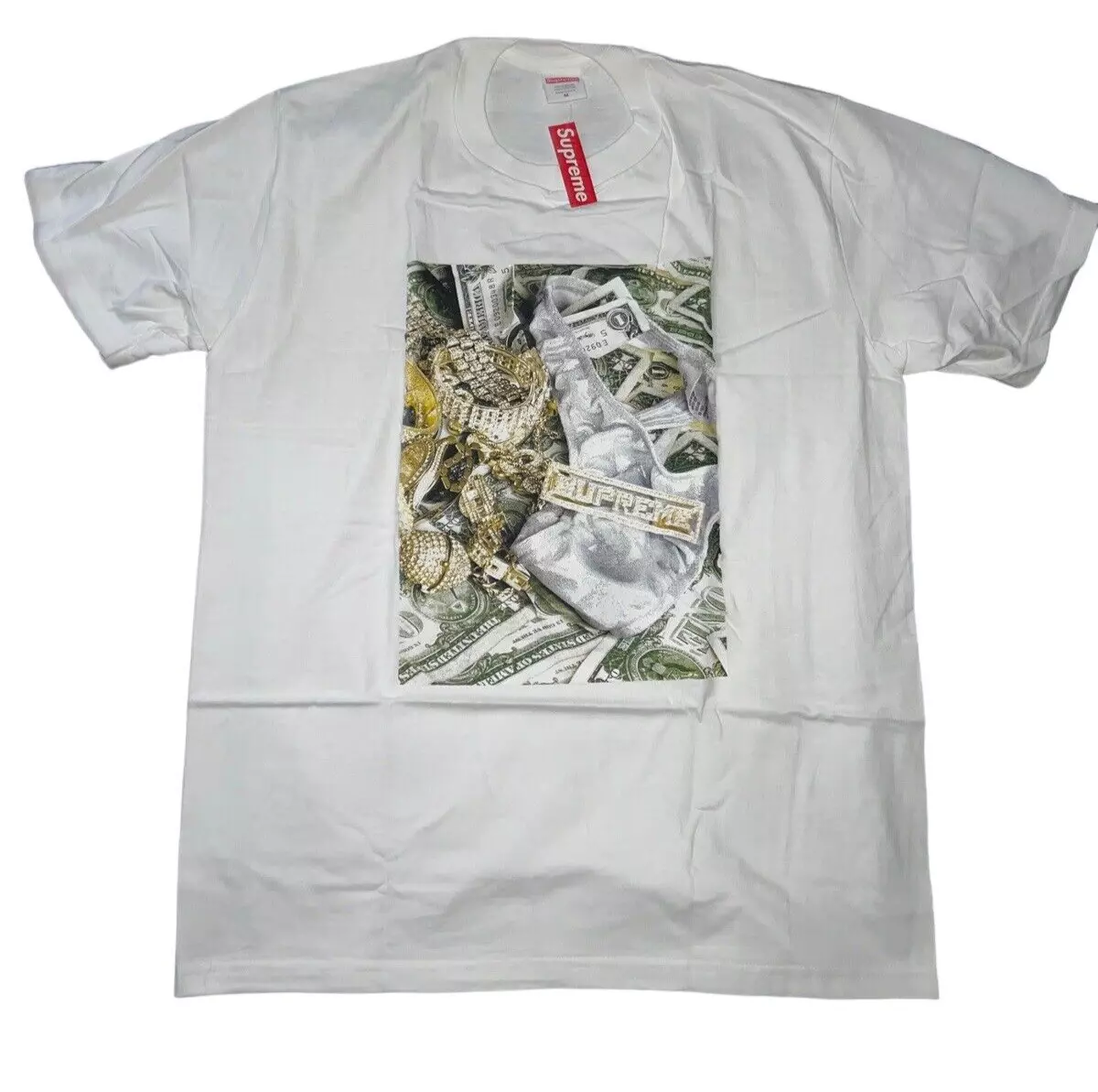 Neuf avec étiquettes 2020 supreme ss20 Bling Tee Shirt Blanc HOMMES taille M