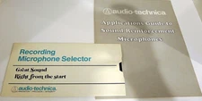 2 Vintage Audio-Technica 1970's Microphone Information Brochures