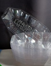  Clear Plastic Banana Split boat Dishes ice cream Bowls Design Bottom 30