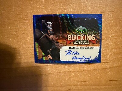 2024 Leaf PBR - Koltin Hevalow - Bucking Awesome Blue Wave Refractor Auto 1/20
